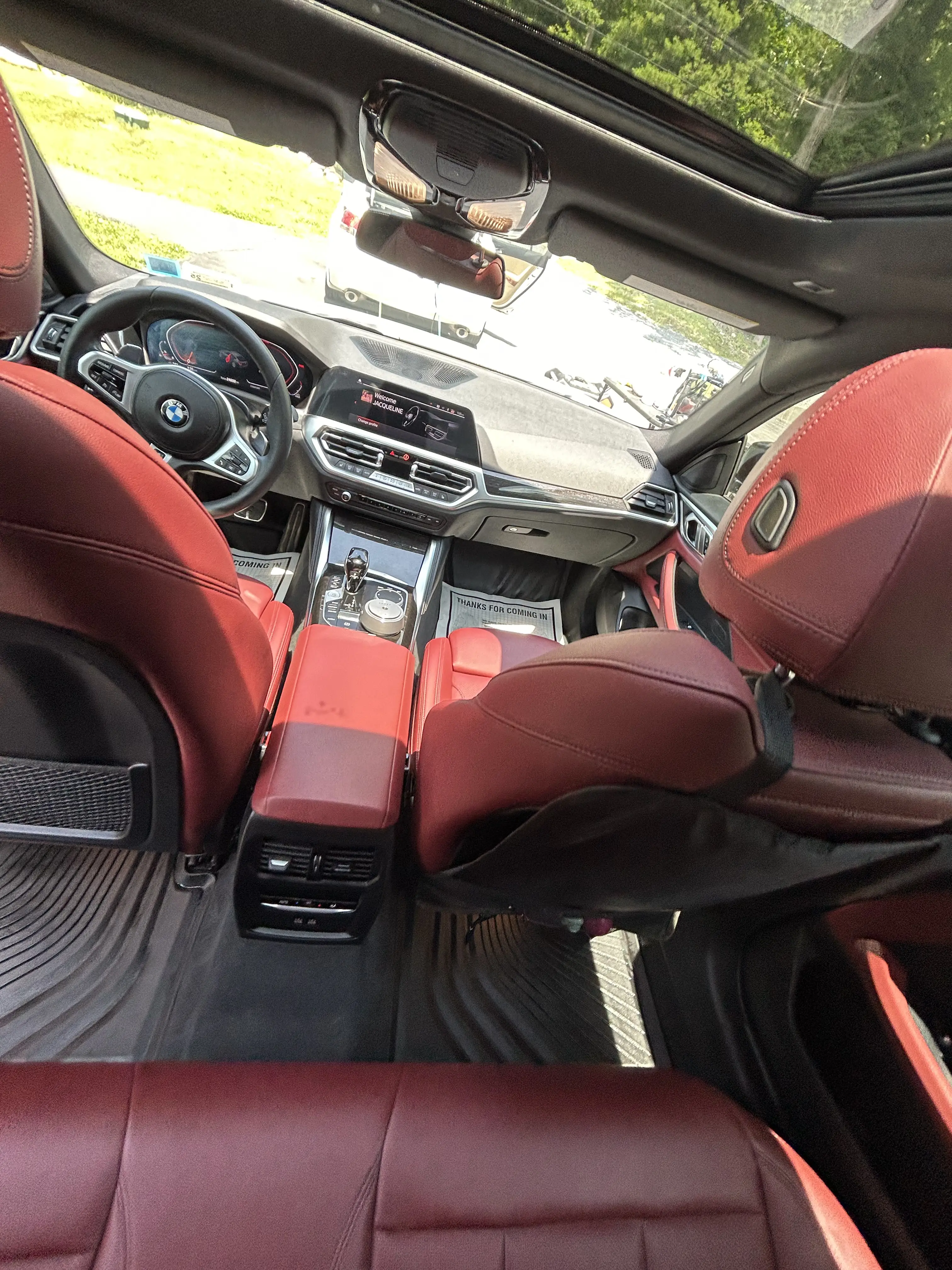 Clean BMW back seats